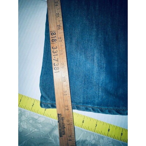 Levis 514 Mens Jeans 38x32 Blue Denim Slim Straight Medium Wash Retro Pockets - Picture 9 of 16